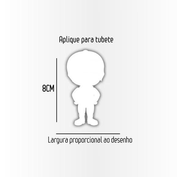 Aplique 8cm para Tubetes Princesas Cute p/ Tubete de 13cm