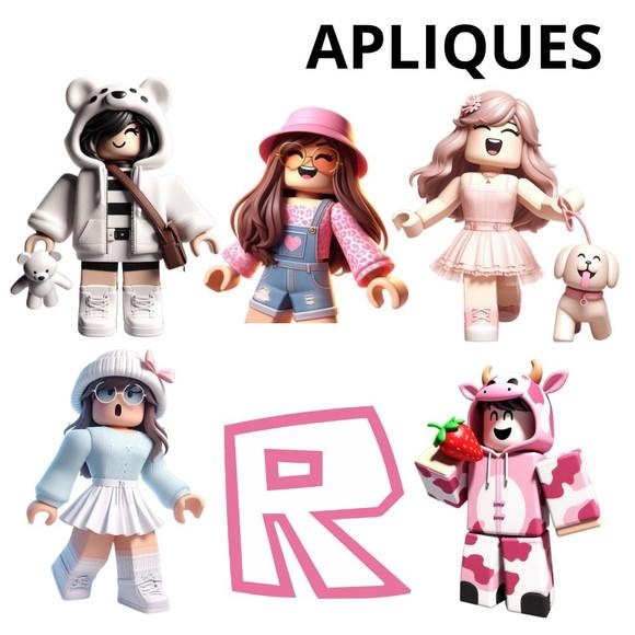 Aplique 8cm para Tubetes Roblox Menina- (para Tubete 13cm)