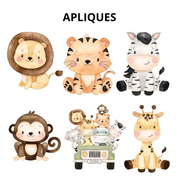 Aplique 8cm para Tubetes Safari- (para Tubete de 13cm)