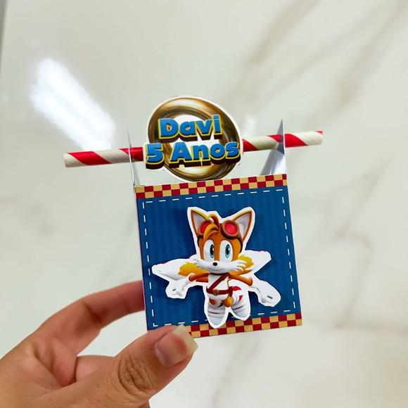 Caixa Canudo 3d Sonic