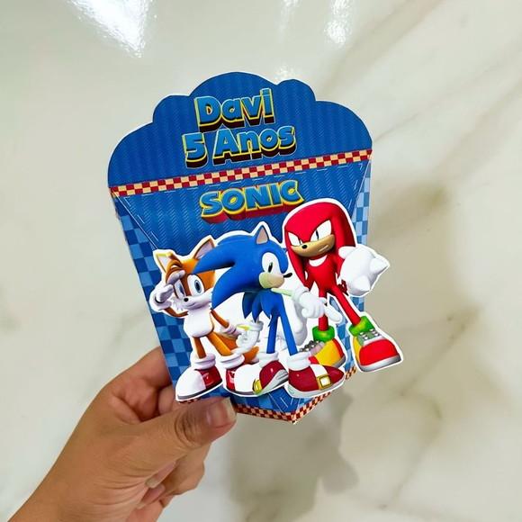 Caixa Coração 3d Sonic