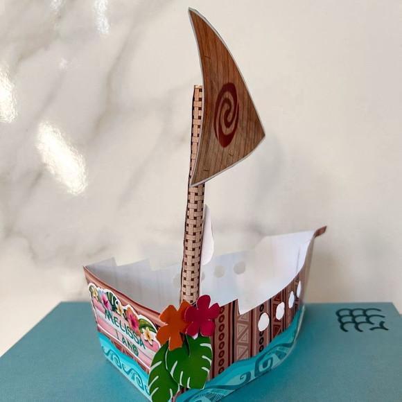 Centro de Mesa Barco Moana Baby ou Jovem
