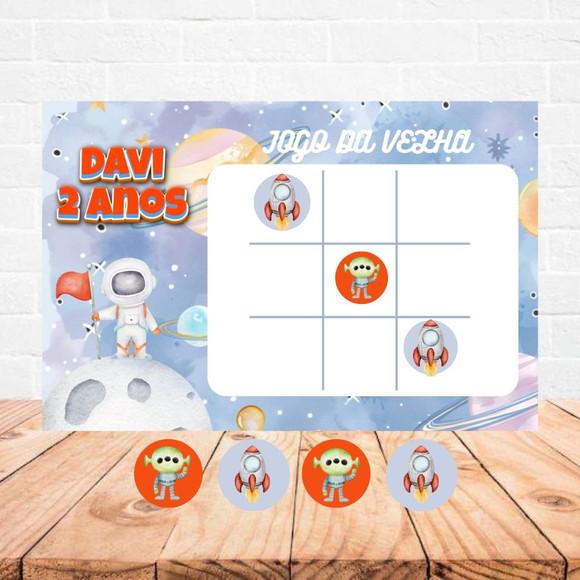 Jogo da Velha - Lembrancinha Astronauta Azul