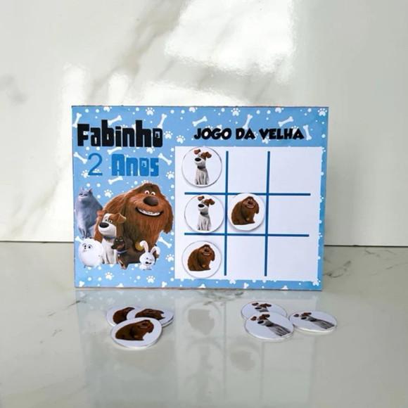 Jogo da Velha - Lembrancinha Pets a Vida Secreta dos Bichos