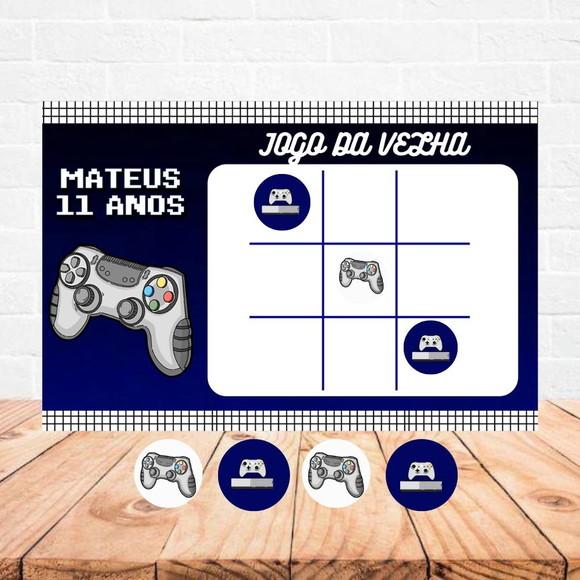 Jogo da Velha - Lembrancinha Vídeo Game Azul