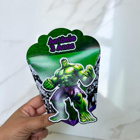 Kit 20 Caixas Lembrancinha Personalizada Hulk Semi Luxo
