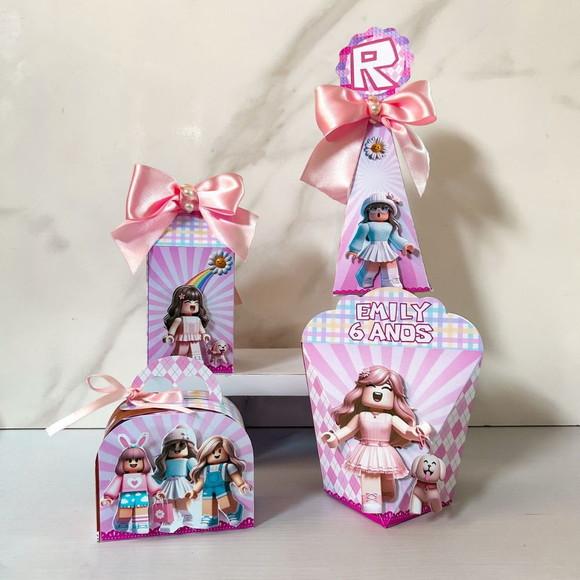 Kit 20 Caixas Lembrancinha Personalizada Roblox Semi Luxo