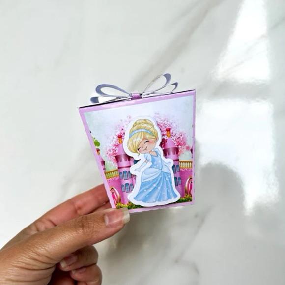 Kit 20 Caixas Lembrancinha Personalizada Princesas Semi Luxo