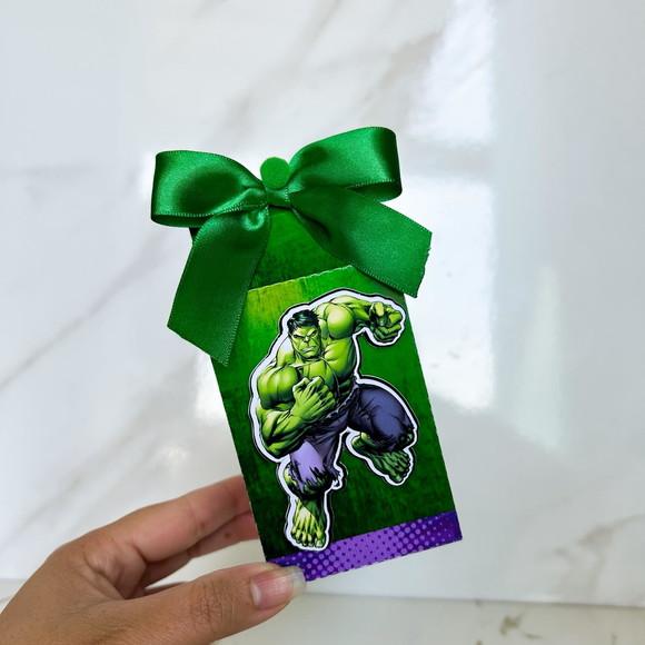 Kit 20 Caixas Lembrancinha Personalizada Hulk Semi Luxo
