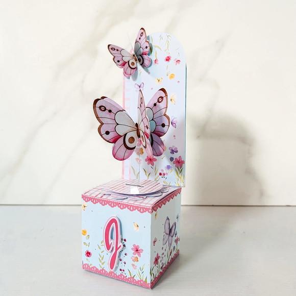 Kit 25 Caixas Jardim das Borboletas Personalizadas Luxo