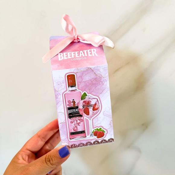 Kit 25 Caixas Personalizadas Gin Rosa Básicas