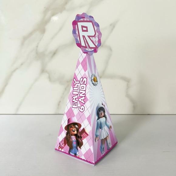 Kit 25 Caixas Personalizadas Roblox Menina Básicas