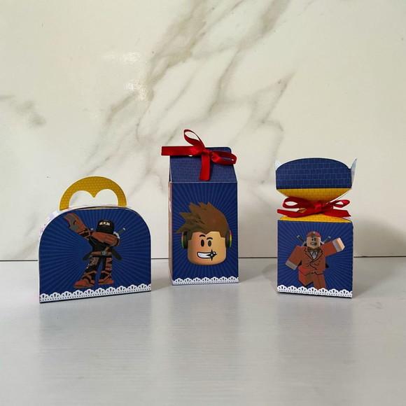 Kit 25 Caixas Personalizadas Roblox Menino Básicas