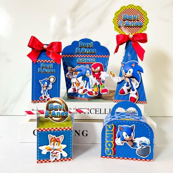 Kit 25 Caixas Personalizadas Sonic