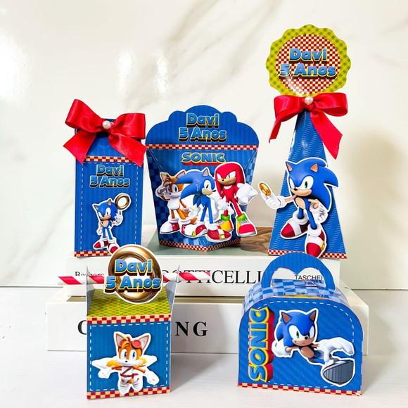 Kit 25 Caixas Personalizadas Sonic