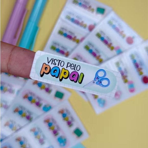 Kit Etiquetas Escolares 100 Unidades Visto pela Mamãe