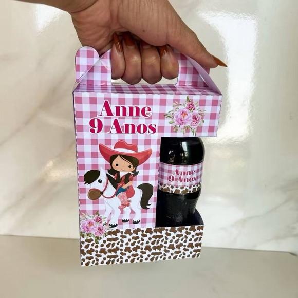 Maletinha Porta Refri Personalizada Boiadeira Lembrancinhas