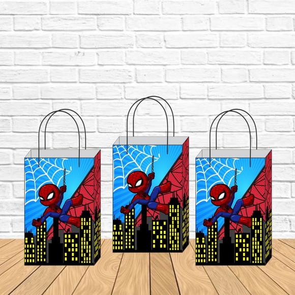 Sacolinha P Vertical Personalizada Homem Aranha Lembrancinha