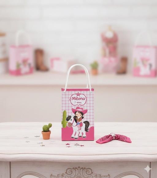 Sacolinha P Vertical Personalizada Boiadeira Lembrancinhas