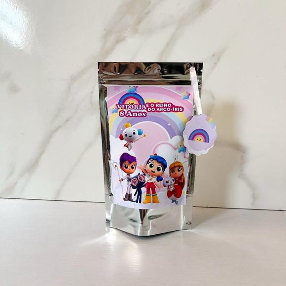 Saquinho Metalizado Personalizado Vera e o Reino do Arco m
