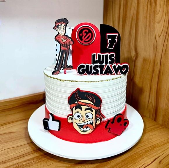 Topo Luxo de Bolo Enaldinho Personalizado para Festa