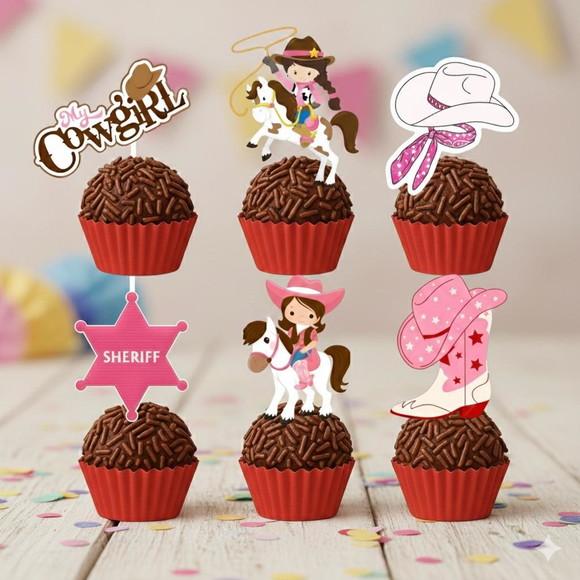Topper Docinho Boiadeira Cowgirls - 4cm