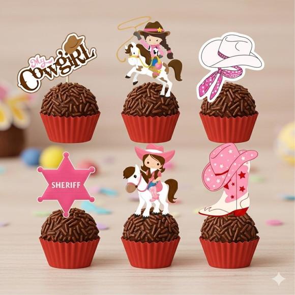 Topper Docinho Boiadeira Cowgirls - 4cm