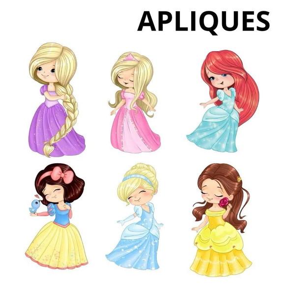 Topper Docinho Princesas Cute - 4cm