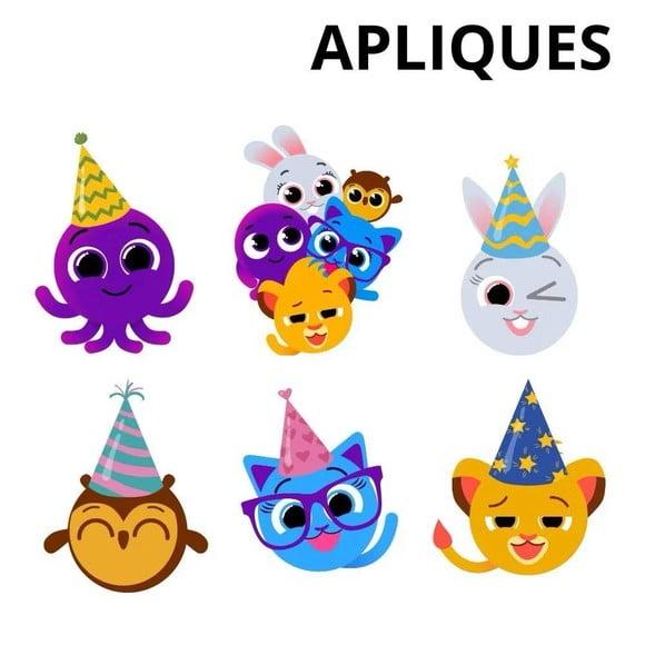Aplique 8cm para Tubetes Bolofofos- (para Tubete 13cm)