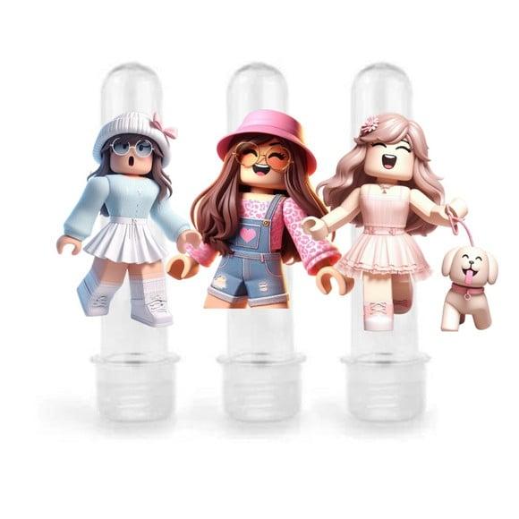 Aplique 8cm para Tubetes Roblox Menina- (para Tubete 13cm)