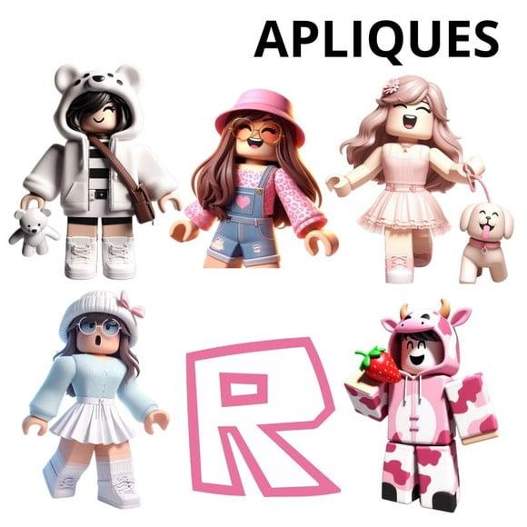 Aplique 8cm para Tubetes Roblox Menina- (para Tubete 13cm)