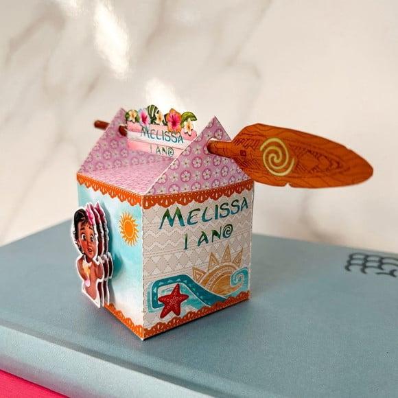 Caixa Canudo 3d Moana Baby