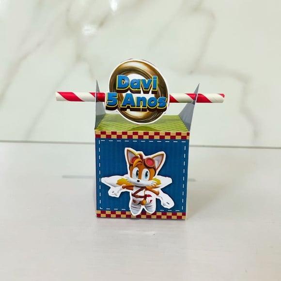 Caixa Canudo 3d Sonic