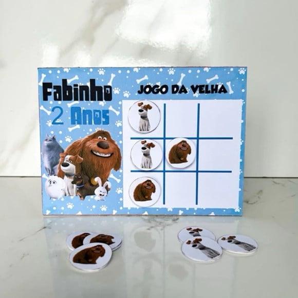 Jogo da Velha - Lembrancinha Pets a Vida Secreta dos Bichos