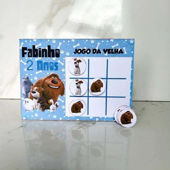 Jogo da Velha - Lembrancinha Pets a Vida Secreta dos Bichos