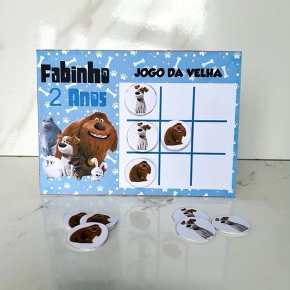 Jogo da Velha - Lembrancinha Pets a Vida Secreta dos Bichos