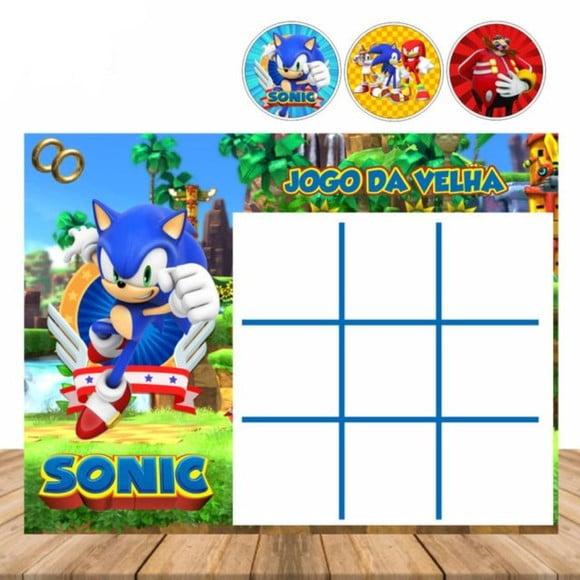 Jogo da Velha - Lembrancinha Tema Sonic