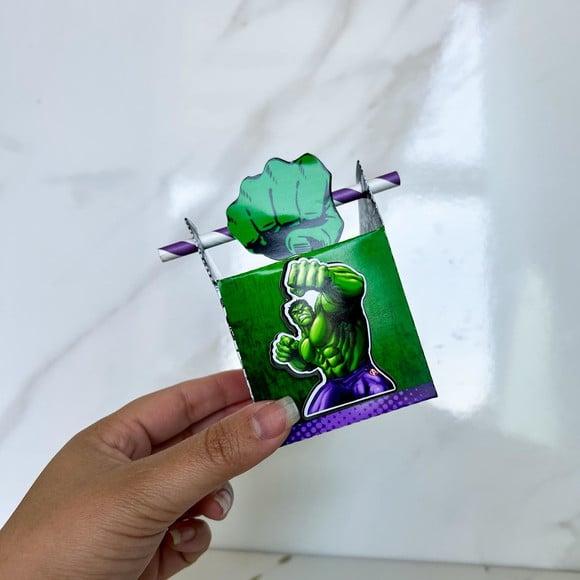Kit 20 Caixas Lembrancinha Personalizada Hulk Semi Luxo