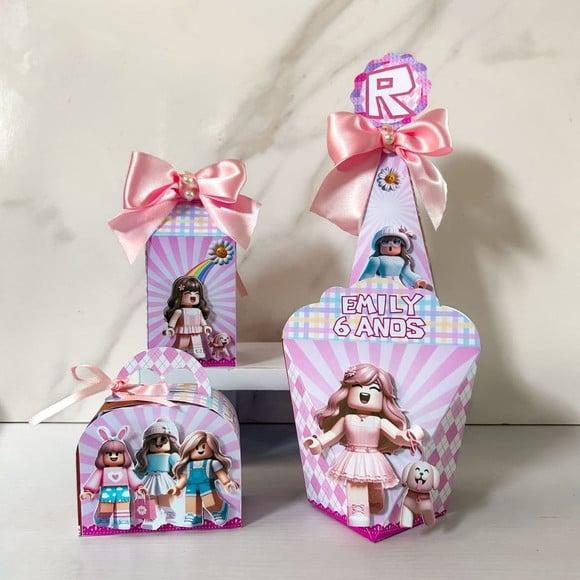Kit 20 Caixas Lembrancinha Personalizada Roblox Semi Luxo