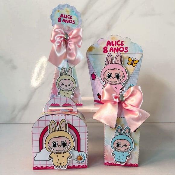 Kit 20 Caixas Lembrancinhas Personalizadas Labubu