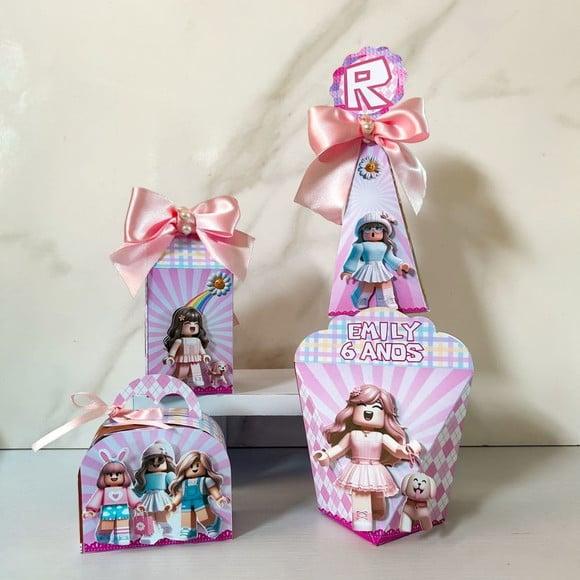 Kit 20 Caixas Lembrancinha Personalizada Roblox Semi Luxo