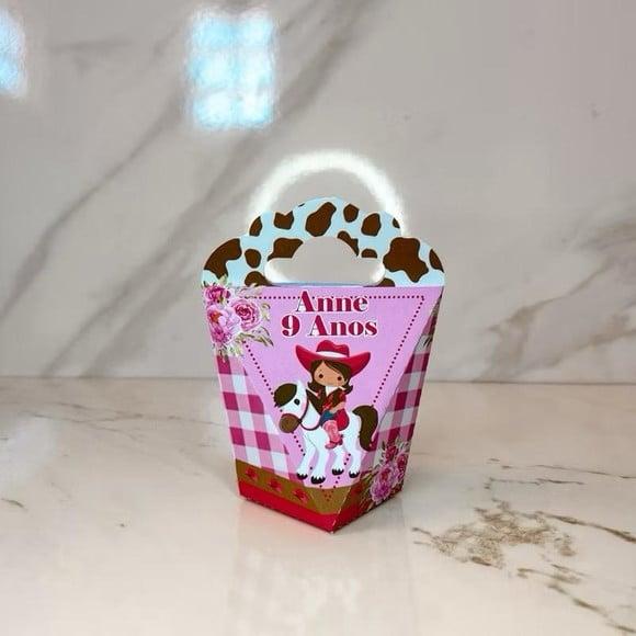 Kit 25 Caixas Personalizadas Boiadeira Cowgirls Básicas