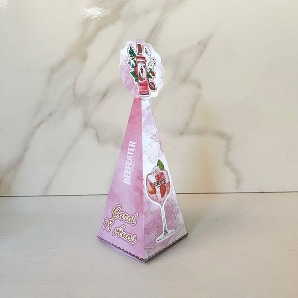 Kit 25 Caixas Personalizadas Gin Rosa Básicas