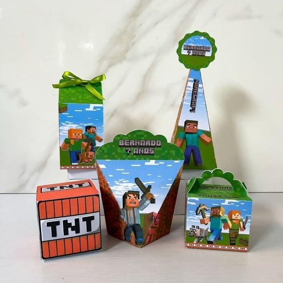 Kit 25 Caixas Personalizadas Minecraft Básicas