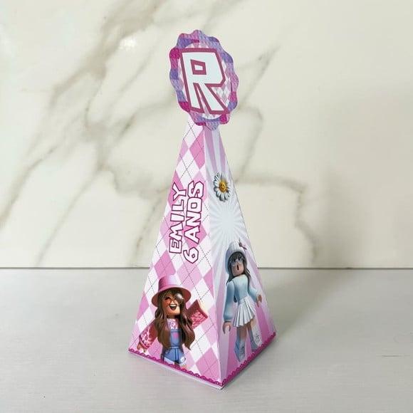 Kit 25 Caixas Personalizadas Roblox Menina Básicas