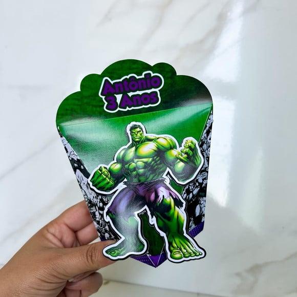 Kit 40 Caixas Lembrancinha Personalizada Hulk Semi Luxo