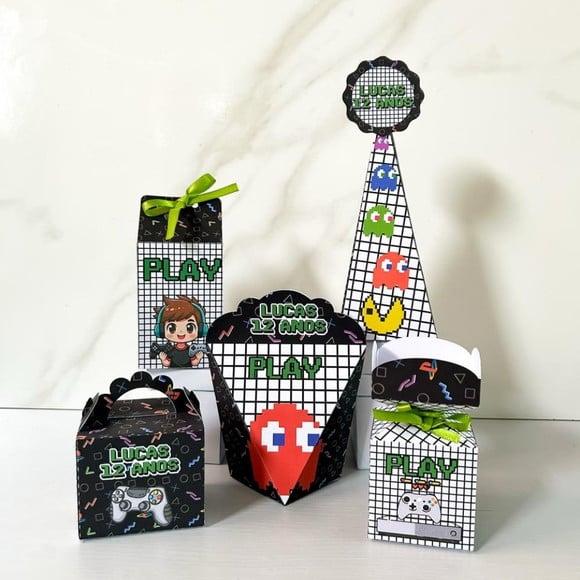 Kit 50 Caixas Personalizadas Video Game Gamer Menino Básicas