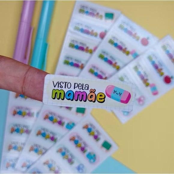 Kit Etiquetas Escolares 100 Unidades Visto pela Mamãe