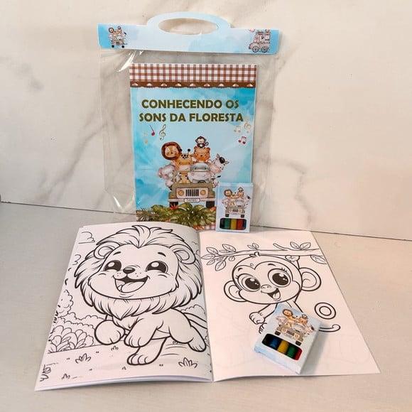 Kit de Colorir Personalizado Safari Baby
