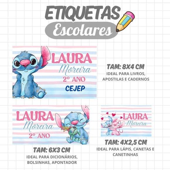 Kit Etiquetas Escolares 88 Unidades Femininas